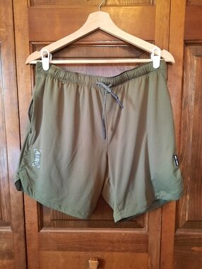ASRV Tetra-Lite 7" Linerless Shorts Olive Technical Sport Athletic Size Large